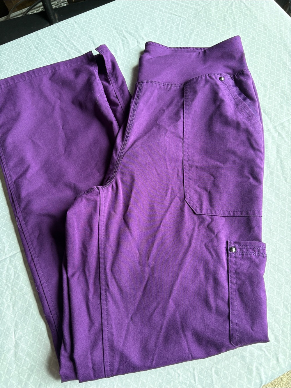 Healing Hands Tori Purple Utility Scrub Pants